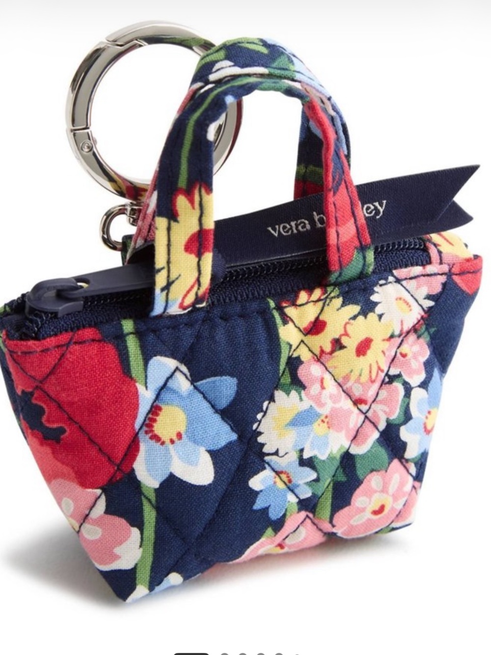 Vera Bradley x Target Small quilted floral keychain bag